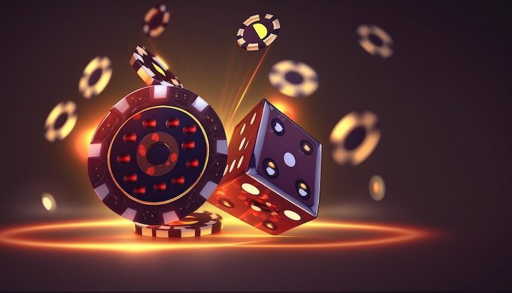 Lightning Dice live studio with three dice and dealer